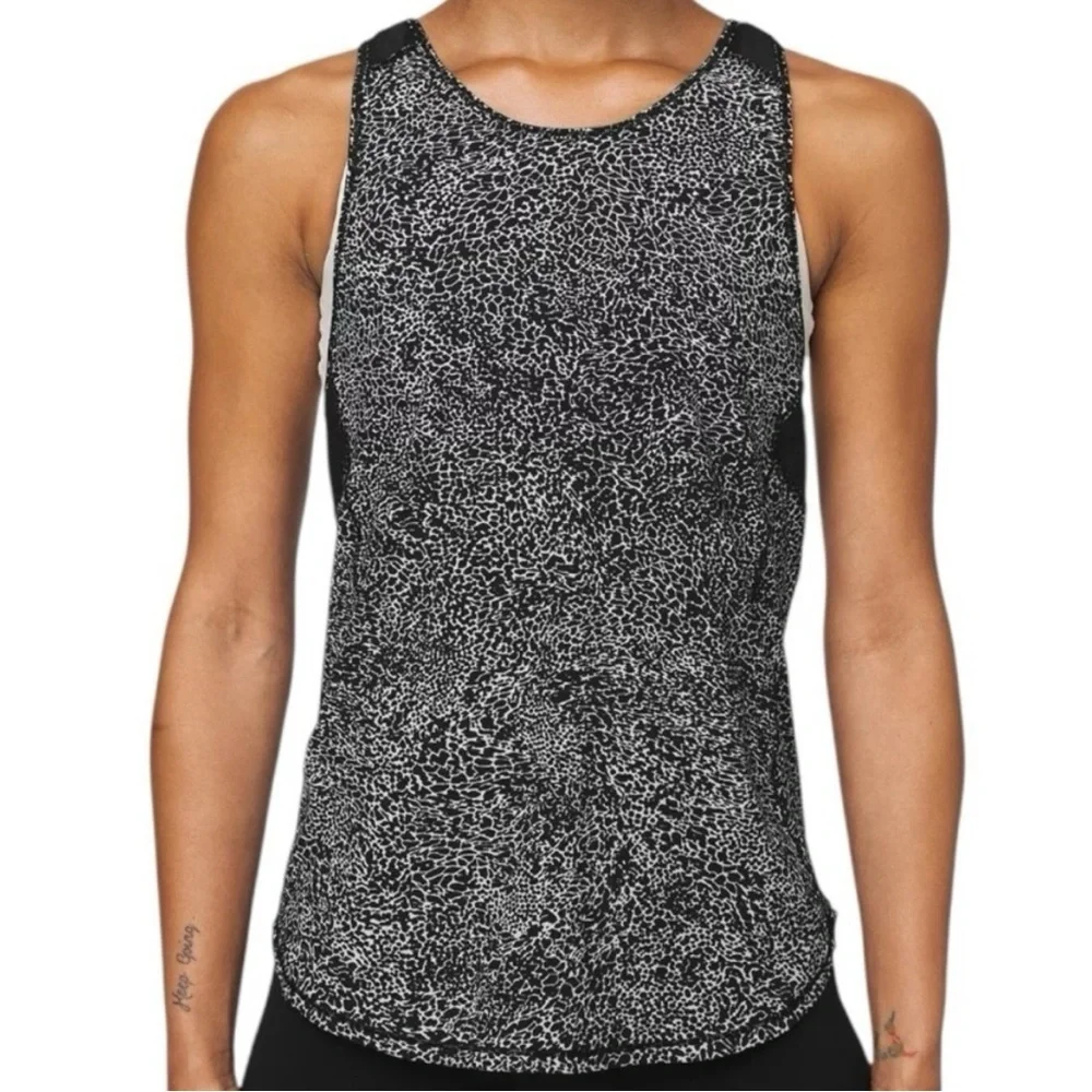 Lululemon Sculpt Tank II Polar Shift Alpine White Black Size 4